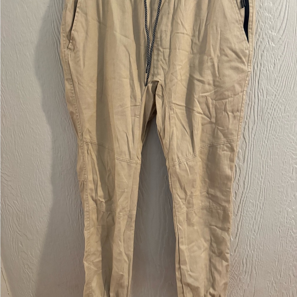 Brooklyn Cloth Men's Tan Drawstring Jogger Pants